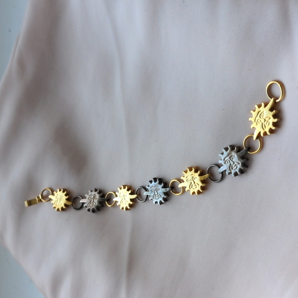 Sterling Silver Celestial Happy Sun Bracelet - Picture 6 of 8